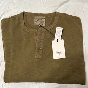 Lucky Brand Men’s Lived In Henley L/S XXL Olive (NWT)